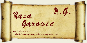 Maša Garović vizit kartica